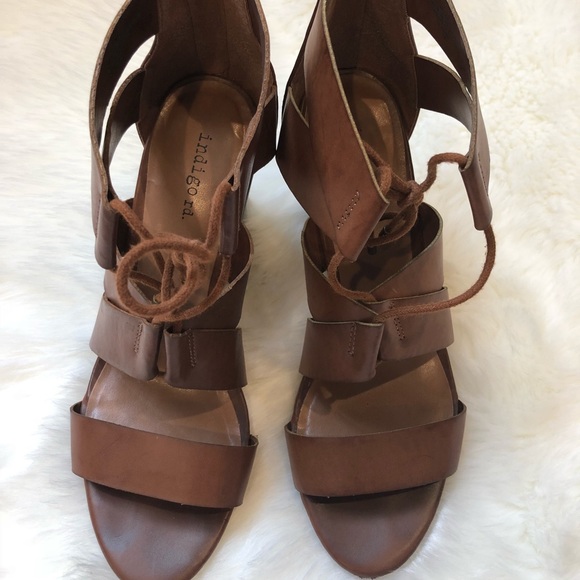 Brown chunky heel sandals - Picture 5 of 6